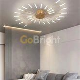 Lustra 28 LEDuri 112W Spiral cu Telecomanda 3 Tipuri de Lumini Auriu